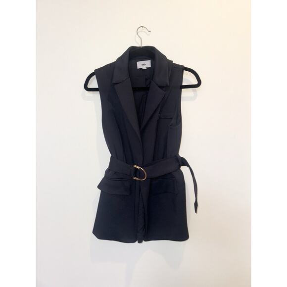 VICI Olia Navy Belted Blazer Vest Jacket Top Size XS - Picture 11 of 12